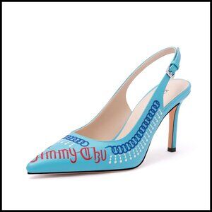 Pointed Toe Slingback Kitten Heel Pumps Elegant Formal Wedding Party Shoes